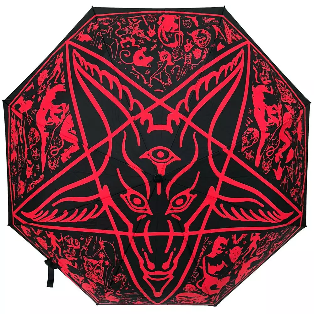 Kreepsville Homewares & Gifts Skull Handle Goathead Umbrella 3 Kreepsville Homewares & Gifts Skull Handle Goathead Umbrella