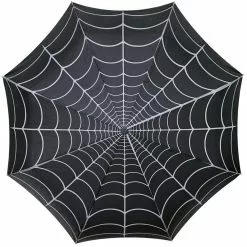 Kreepsville Skull Handle Spiderweb Umbrella Homewares & Gifts