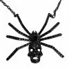 Kreepsville Jewelry Dia Spider Skull Necklace Black