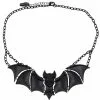 Kreepsville Creature Of The Night Bat Black Necklace Jewelry