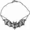 Kreepsville Creature Of The Night Bat Chrome Necklace