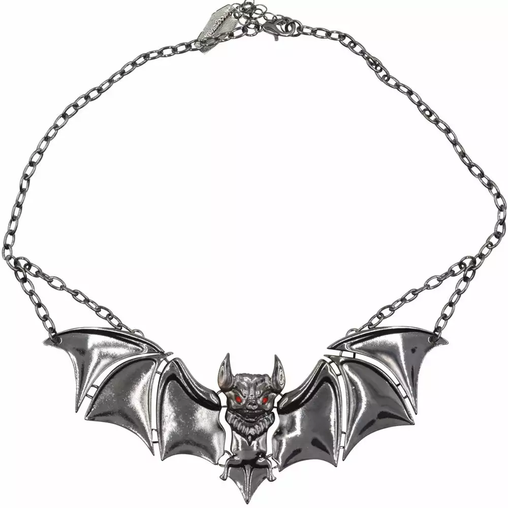 Kreepsville Creature Of The Night Bat Chrome Necklace 3 Kreepsville Creature Of The Night Bat Chrome Necklace
