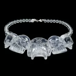 Kreepsville Skull Collection Necklace Crystal Clear