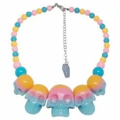 Kreepsville Skull Collection Necklace Rainbow