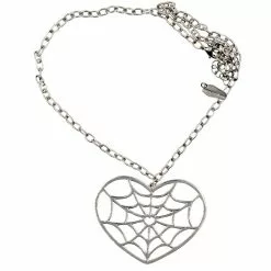 Kreepsville Jewelry Web Heart Necklace