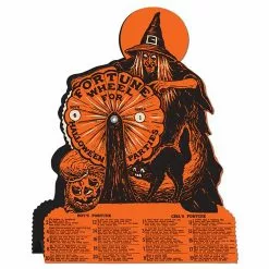 Vintage Halloween Witch Fortune Wheel