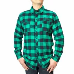 Kreepsville Franken Monster Green Flannel Shirt Men's