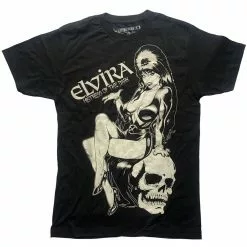 Elvira Comic Skull Men's T-shirt