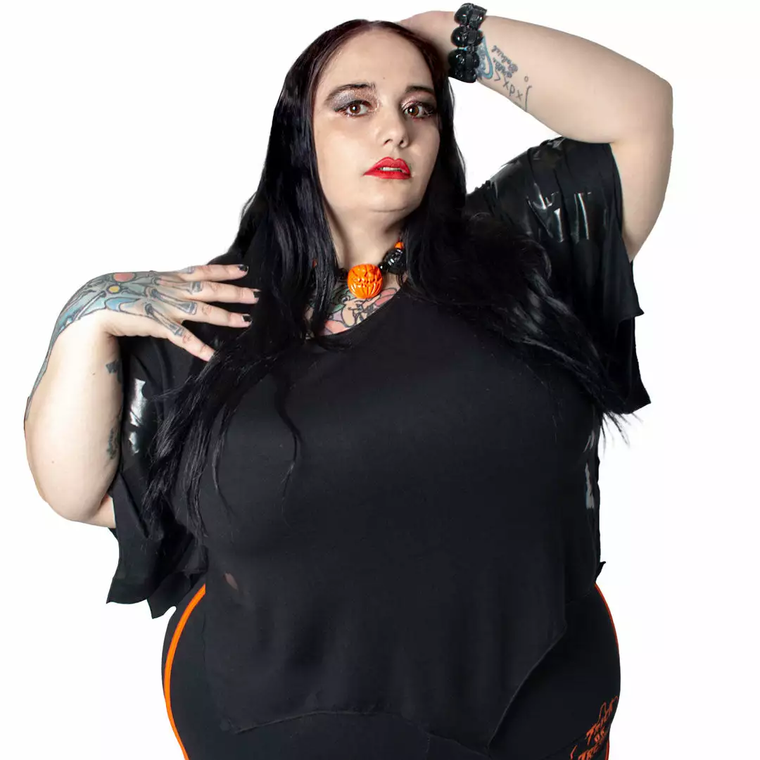 Kreepsville Women's Flying Bats Scalloped Top 6 Kreepsville Women's Flying Bats Scalloped Top