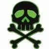Kreepsville Skull Cross Bones Green Patch