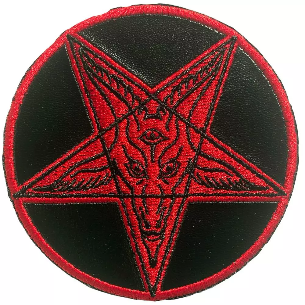 Kreepsville Satanic Circle Shiny Red Patch 3 Kreepsville Satanic Circle Shiny Red Patch