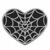 Kreepsville Spiderweb Heart Silver Patch Accessories