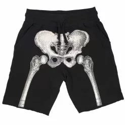 Kreepsville Skeleton Bone Mens White Shorts Men's