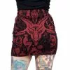 Kreepsville 666 Goathead Mini Skirt Red