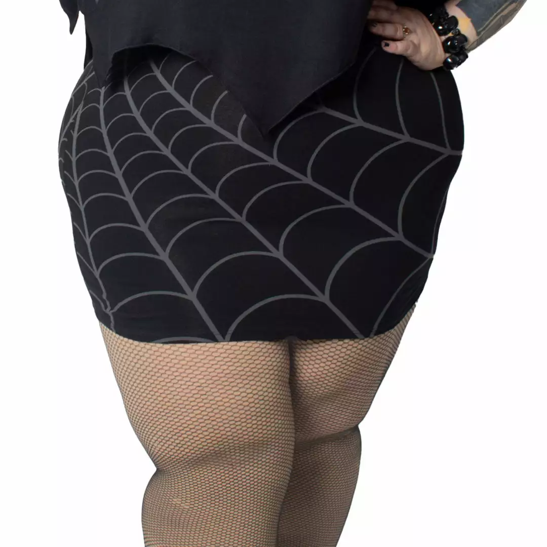 Kreepsville Spiderweb Mini Skirt Grey Women's 5 Kreepsville Spiderweb Mini Skirt Grey Women's