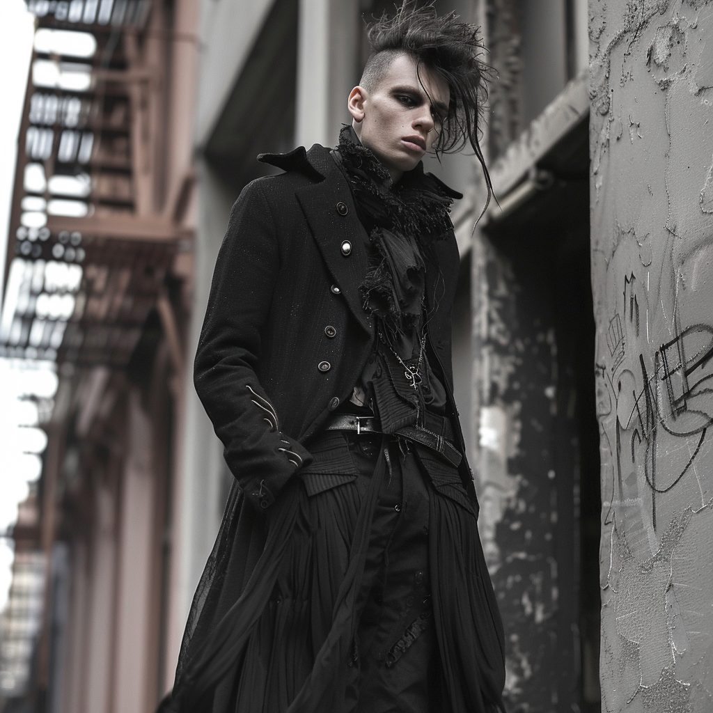Creepsville 666 Store -Creepsville 666 Store mens fashion layer goth outfit